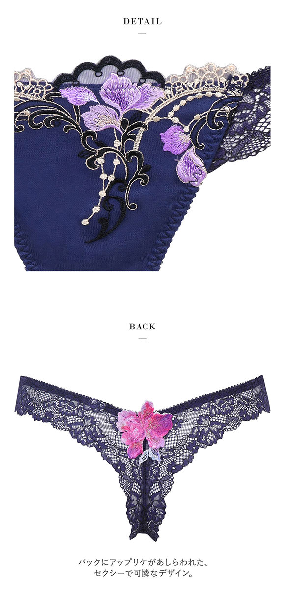 ワコール Wacoal サルート Salute 23AW先行 91G PTJ491 Tバックショーツ ML 単品 タンガ ソング 総レース コア