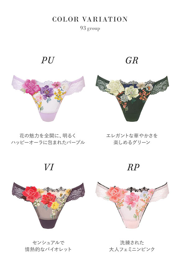 ワコール Wacoal サルート Salute 23AW 93G PTJ493 Tバックショーツ ML 単品 バックレース フェア