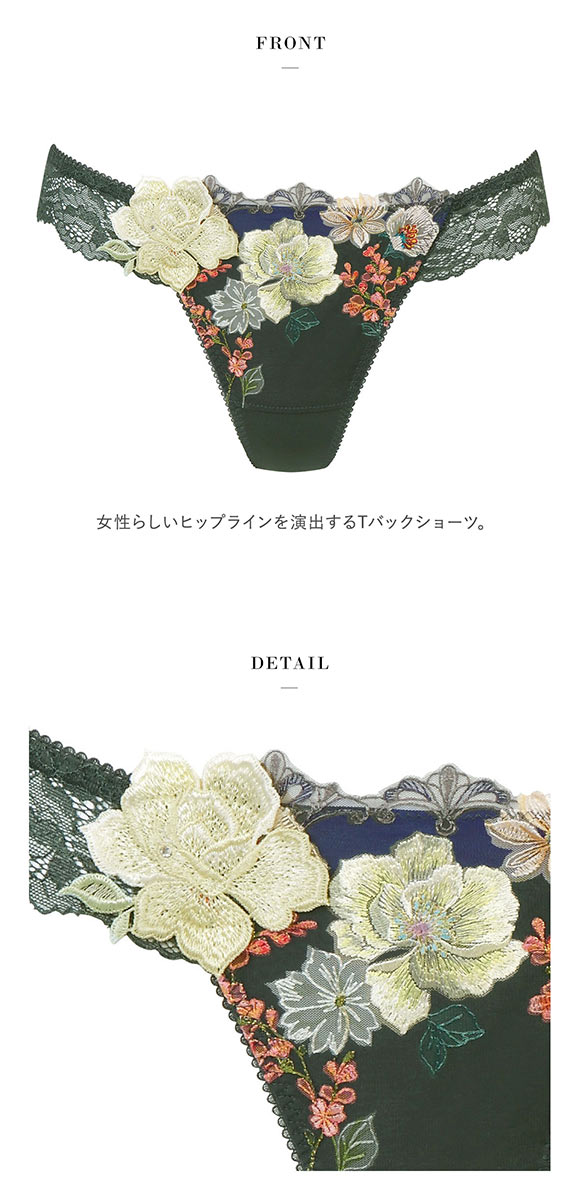 ワコール Wacoal サルート Salute 23AW 93G PTJ493 Tバックショーツ ML 単品 バックレース フェア