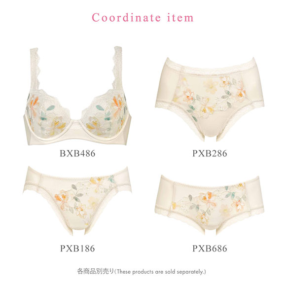 ワコール Wacoal マシュマロフィットブラ BXB486 ペア ノーマル ショーツ ML ローライズ ハイレッグ PXB186 単品