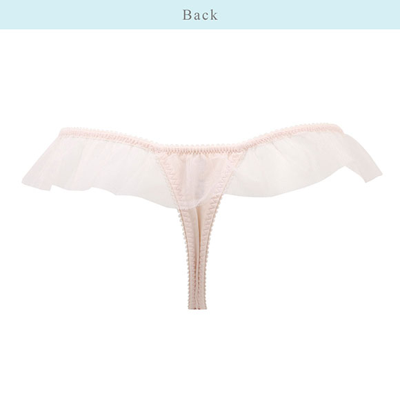 ワコール リボンブラ 脇すっきり ショーツ Tバック サイドレース M ソング Wacoal BXB443 PXB443