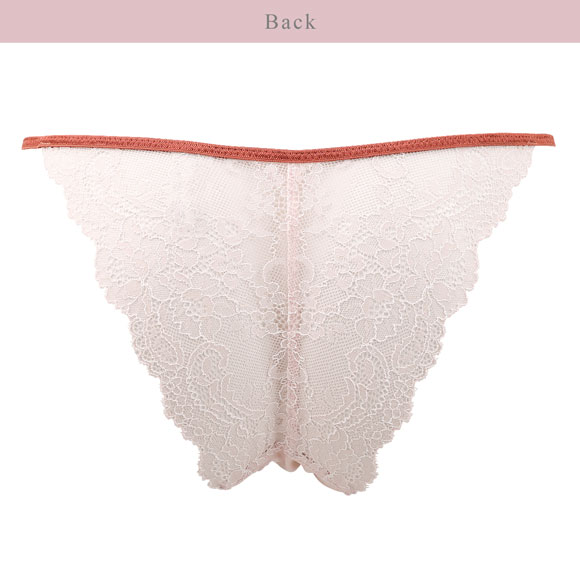 ワコール リボンブラ 脇すっきり ローライズ ショーツ Tバック M ソング バックレース Wacoal BXB473 PXB473