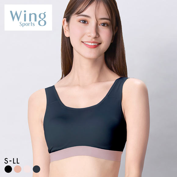 ワコール Wacoal ウイング Wing スポーツゆれケアブラ スポーツブラ ハーフトップ ノンワイヤー SML2L