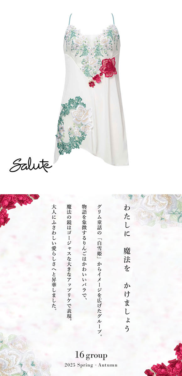 ワコール サルート 16グループ 16G スリップ ランジェリー ML Wacoal Salute STJ216 25SSシーズン