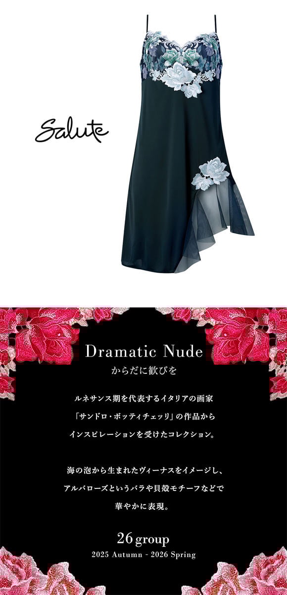 ワコール サルート 26グループ 26G スリップ ランジェリー LL Wacoal Salute STJ226 25AWシーズン 大きいサイズ