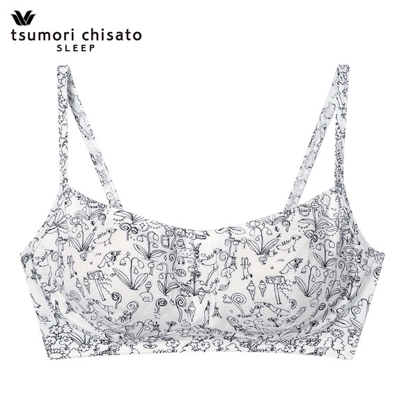ワコール ツモリチサト 森の中でグランピング ノンワイヤーブラジャー ML 綿混 Wacoal tsumori chisato SLEEP