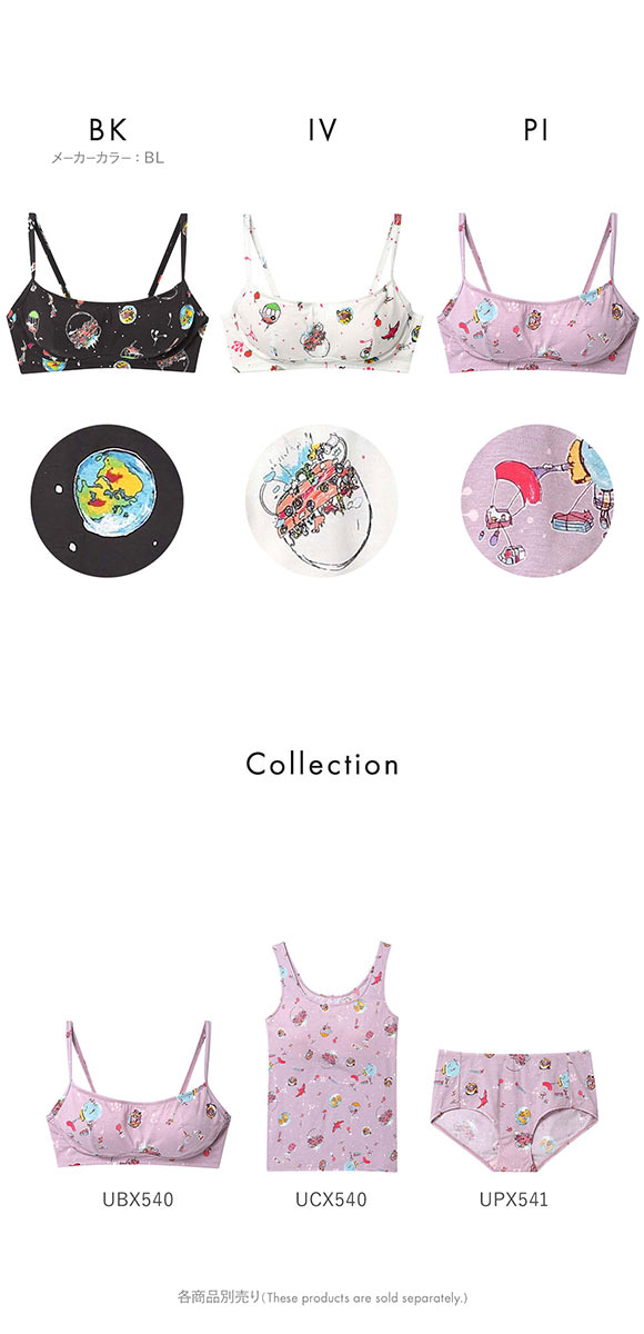 ワコール ツモリチサト 空に輝く星座 ノンワイヤーブラジャー ML Wacoal tsumori chisato SLEEP