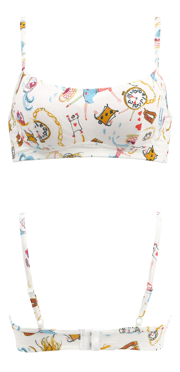 ワコール ツモリチサト 不思議の国 ノンワイヤーブラジャー ML 綿混 Wacoal tsumori chisato SLEEP