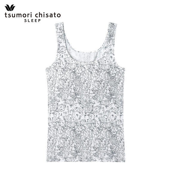ワコール ツモリチサト 森の中でグランピング ノースリーブ カップ付き インナー タンクトップ LL Wacoal tsumori chisato SLEEP