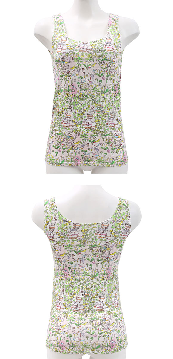 ワコール ツモリチサト 森の中でグランピング ノースリーブ カップ付き タンクトップ インナー ML Wacoal tsumori chisato SLEEP