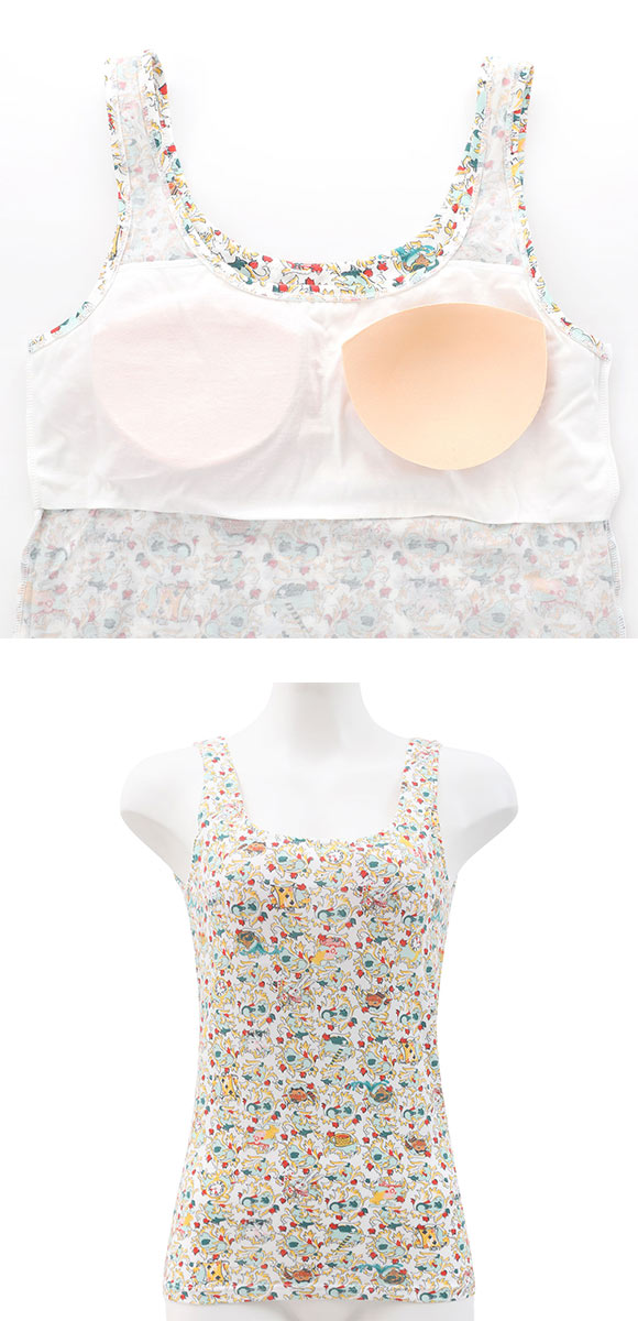 ワコール ツモリチサト 不思議の国 ノースリーブ カップ付き インナー タンクトップ LL Wacoal tsumori chisato SLEEP