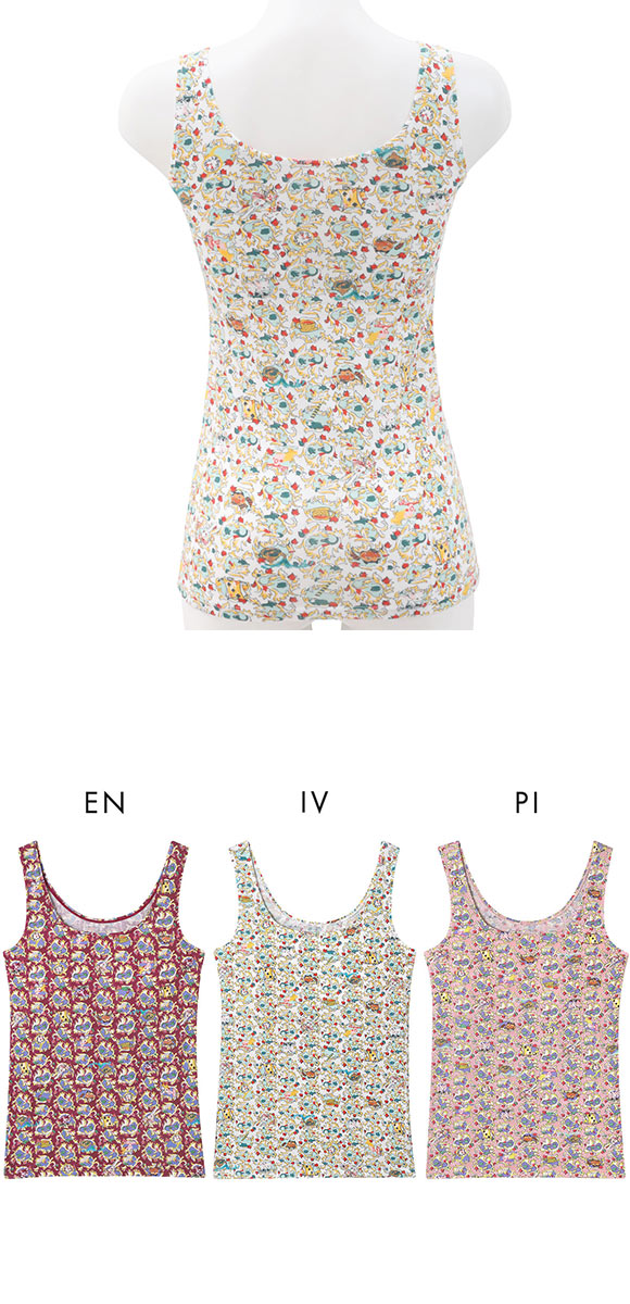 ワコール ツモリチサト 不思議の国 ノースリーブ カップ付き インナー タンクトップ ML Wacoal tsumori chisato SLEEP