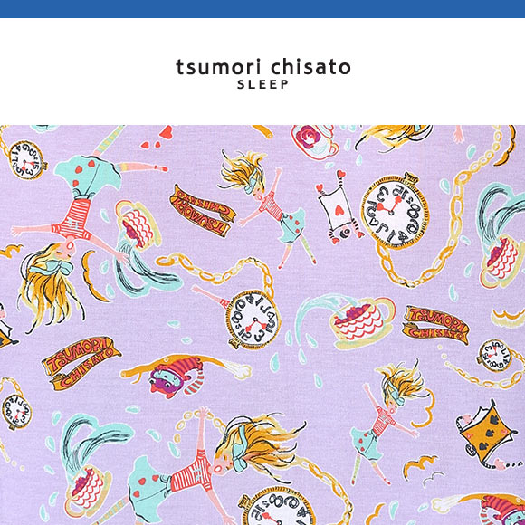 ワコール ツモリチサト 不思議の国 ノースリーブ カップ付き インナー タンクトップ 綿混 ML Wacoal tsumori chisato SLEEP
