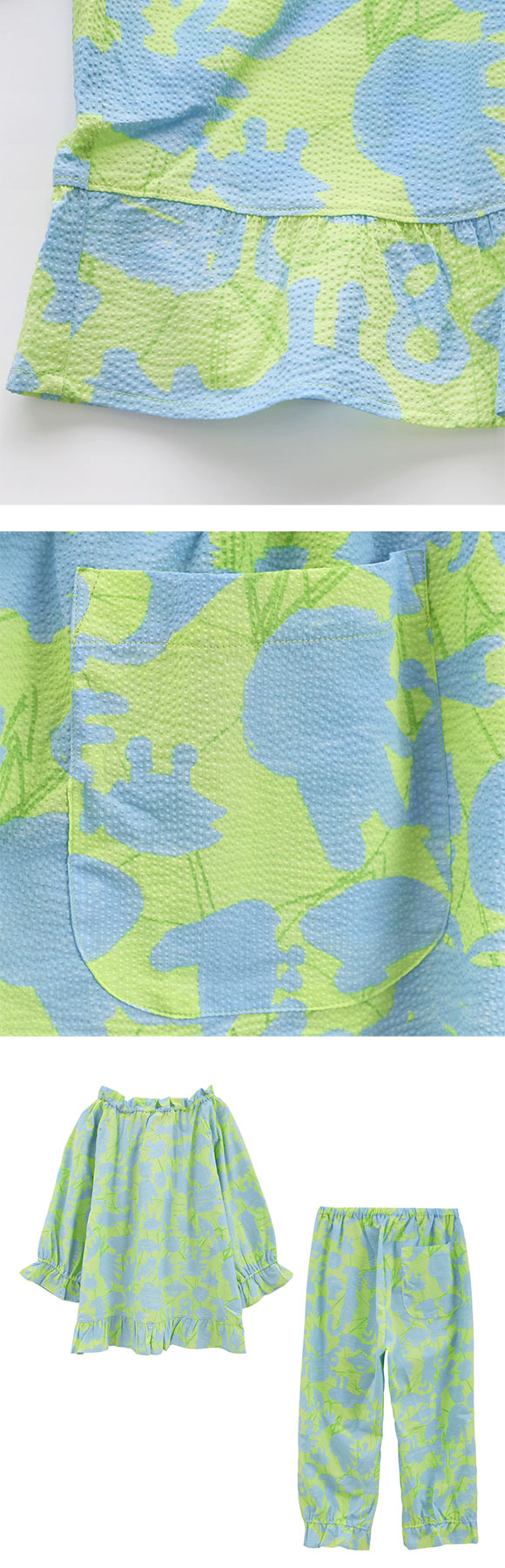 ワコール ツモリチサト 冒険の旅 パジャマ 上下セット 8分袖 8分丈 綿100％ Wacoal tsumori chisato SLEEP
