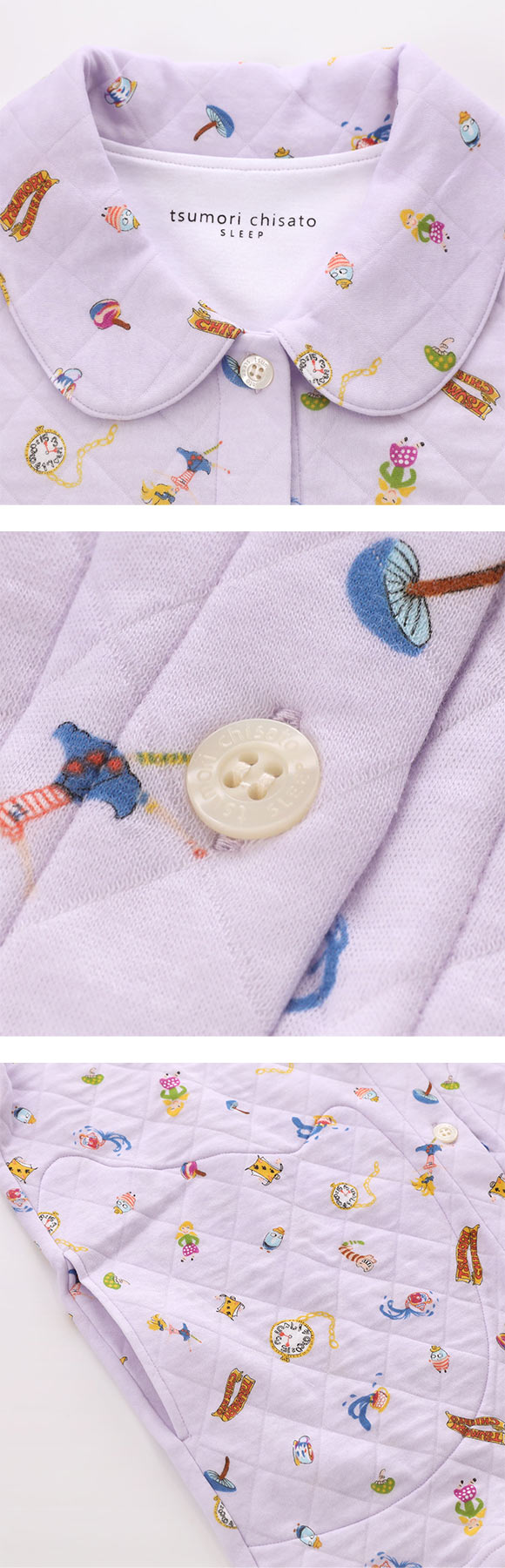 ワコール ツモリチサト スリープ 不思議の国 長袖 シャツパジャマ 上下セット ルームウェア レディース tsumori chisato SLEEP