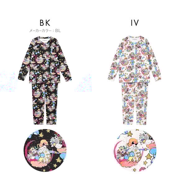 ワコール ツモリチサト 不思議の国 長袖パジャマ 上下セット ルームウェア 肌側起毛 あったか tsumori chisato SLEEP