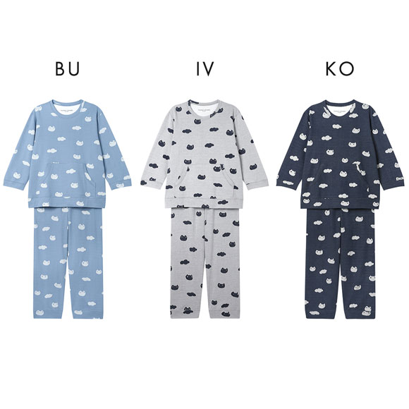 【新品 長袖】tsumori chisato 猫イラスト ロンパースパジャマ ワコール ツモリチサト ねこ パジャマ 長袖 上下セット ルームウェア