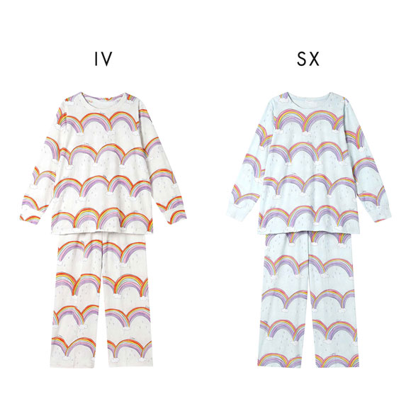 ワコール ツモリチサト 虹 パジャマ 長袖 ルームウェア 上下セット 綿100％ Wacoal tsumori chisato SLEEP