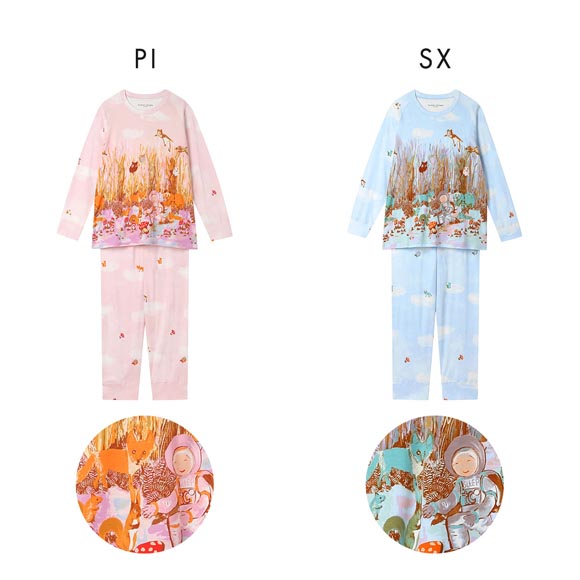 ワコール ツモリチサト 森の惑星 パジャマ 長袖 上下セット ルームウェア 綿100％ Wacoal tsumori chisato SLEEP