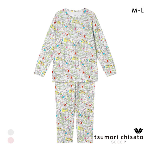 ワコール ツモリチサト 不思議の国 パジャマ 長袖 上下セット ルームウェア 綿100％ Wacoal tsumori chisato SLEEP
