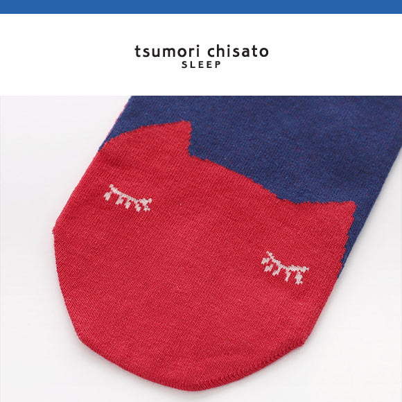 ワコール ツモリチサト ソックス ねこ 靴下 M 綿混 Wacoal tsumori