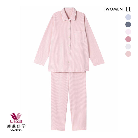 ワコール Wacoal スイミンカガク 睡眠科学 ふわごころ パジャマ 上下セット ラムコ 綿100％ ルームウェア