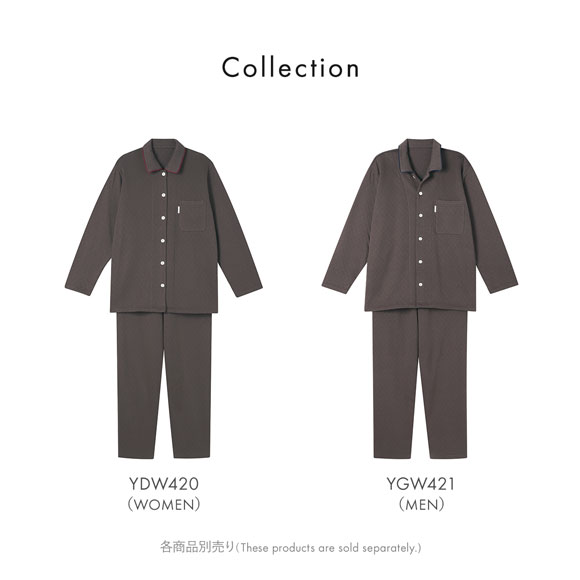 ワコール Wacoal 睡眠科学 ふわごころ メンズ パジャマ 上下セット キルト 綿100％ 紳士用