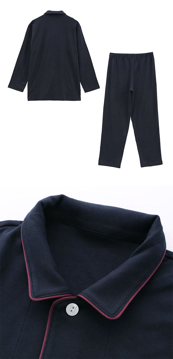 ワコール Wacoal 睡眠科学 メンズ シャツパジャマ 上下セット あたたかい 綿100％ 長袖 ML