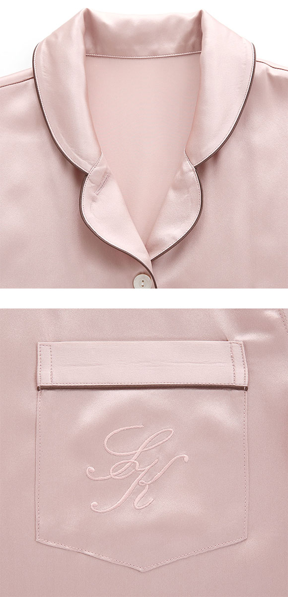 ワコール Wacoal 睡眠科学 シルクサテン レディース シャツスリーパー パジャマ ワンピース 前開き 長袖 シルク100％ 絹