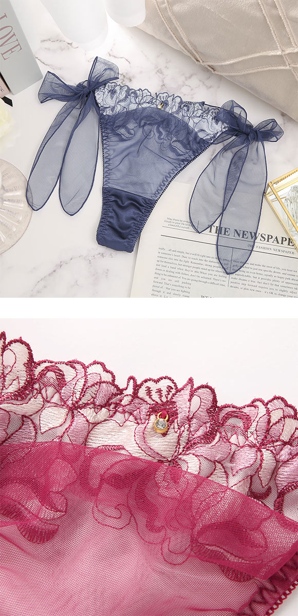 ココランジェ マルチブルーム Tバック ショーツ サイドリボン COCO Linge