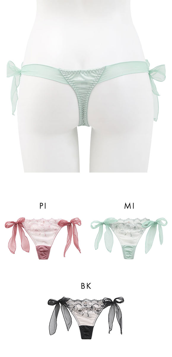 ココランジェ スモーキーヴェール Tバック ショーツ サイドリボン COCO Linge