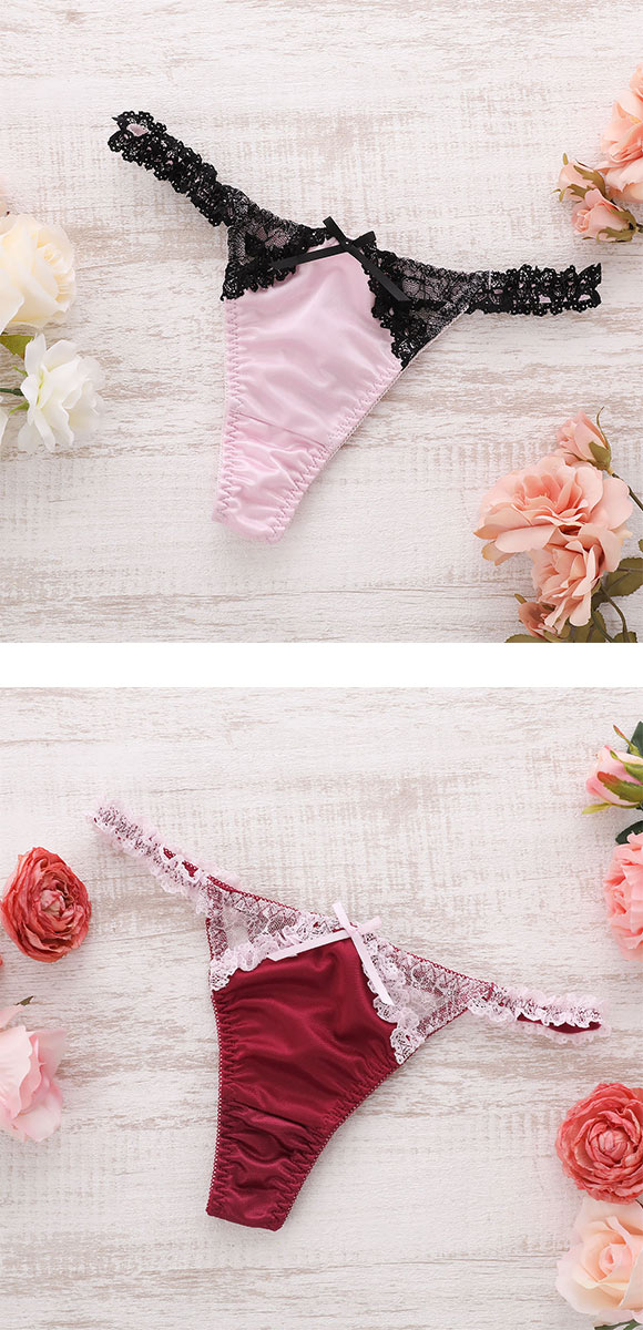 ココランジェ ラブリーハートサテン Tバック ショーツ COCO Linge