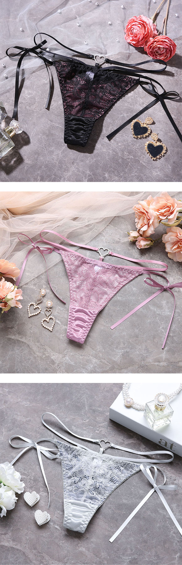 ココランジェ ドッティーティーズ Tバック ショーツ サイドリボン ストリング COCO Linge