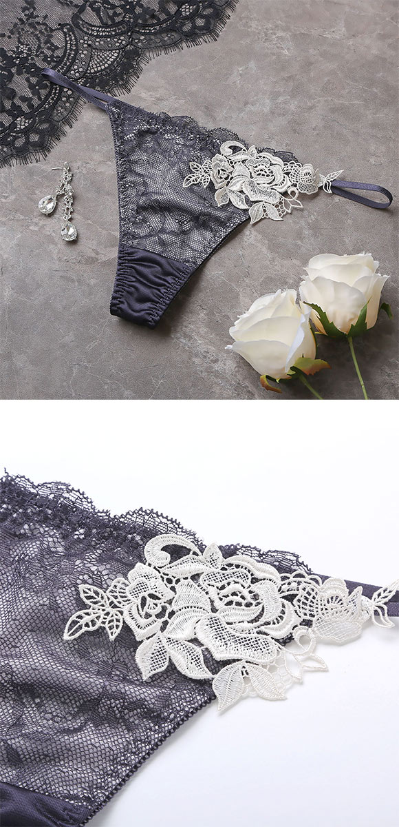 ココランジェ エレガントレーシーモチーフ Tバック ショーツ ストリング 単品 COCO Linge