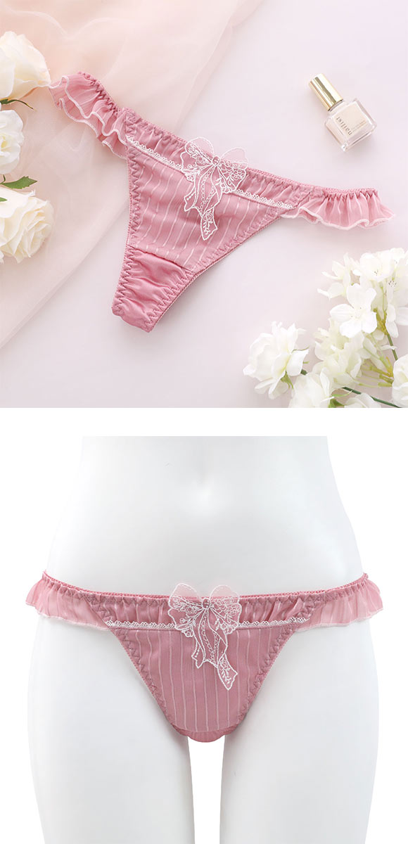 ココランジェ ストライプドーリーシンフォニー Tバック ショーツ COCO Linge