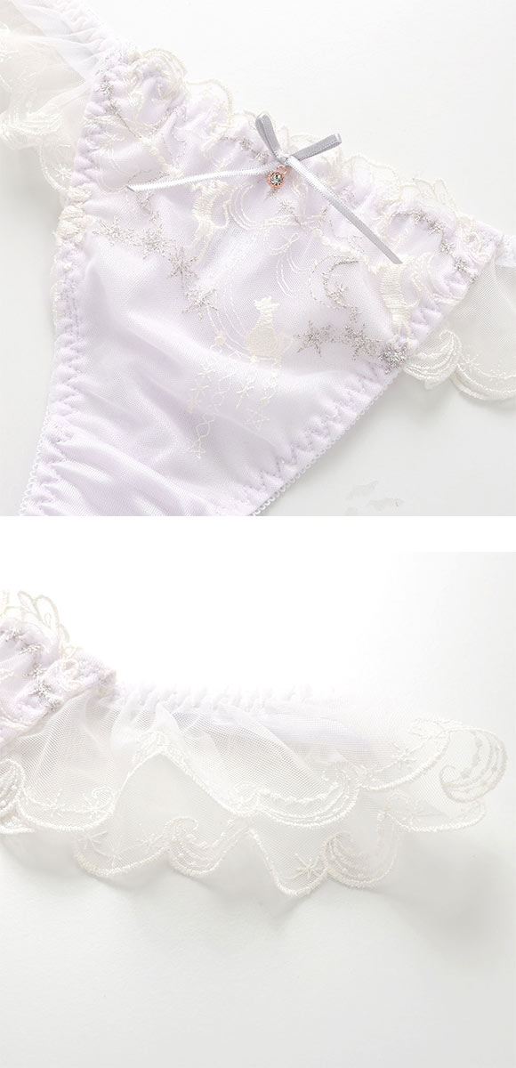 ココランジェ トゥインクルキャットシアーロマンティック ショーツ Tバック COCO Linge