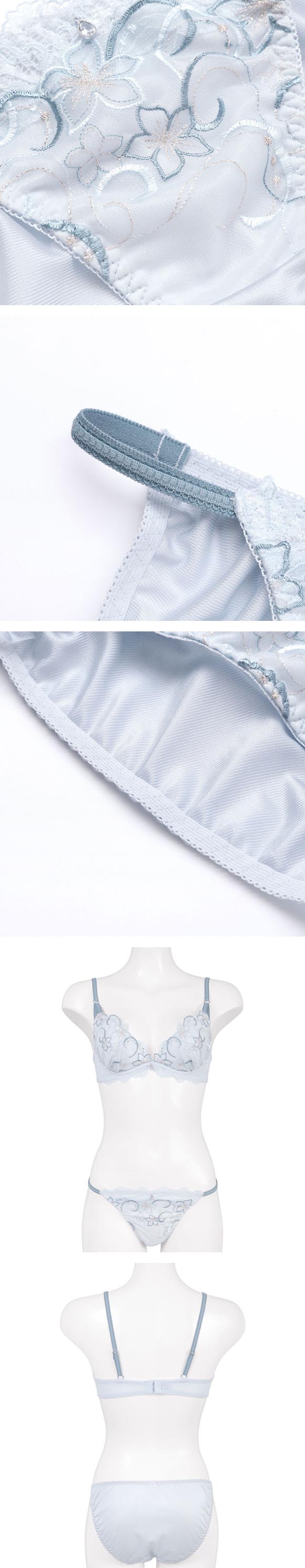 ココランジェ フローティングフラワーシャイン ブラジャー ショーツ セット ストリング COCO Linge