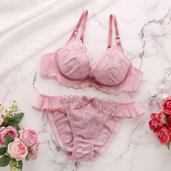 ココランジェ ダズリングペタルレース ブラジャー ショーツ セット ABCDEF 大きいサイズ 小さいサイズ COCO Linge