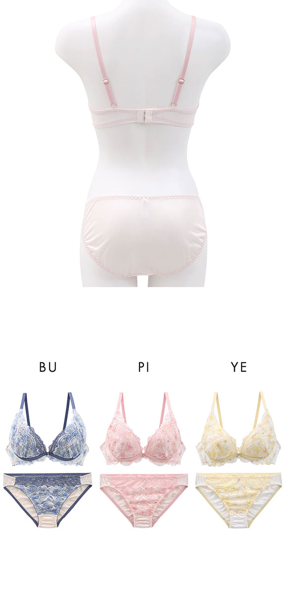 ココランジェ ブルーミングドリーム ブラジャー ショーツ セット ABCDEF 大きいサイズ 小さいサイズ COCO Linge