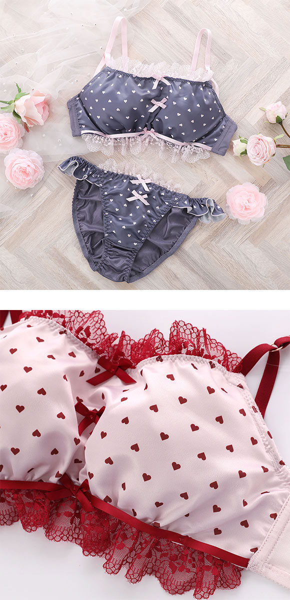 ココランジェ チャーミーハートドット ブラジャー ショーツ セット COCO Linge 大きいサイズ