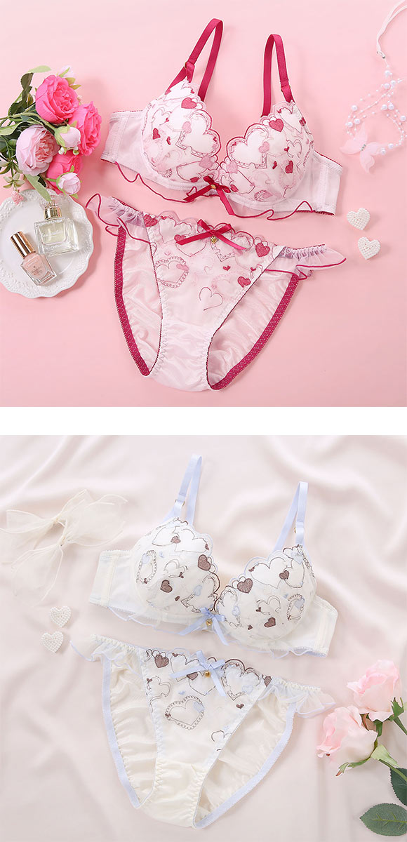 ココランジェ ハートフルメロディー ブラジャー ショーツ セット レース COCO Linge