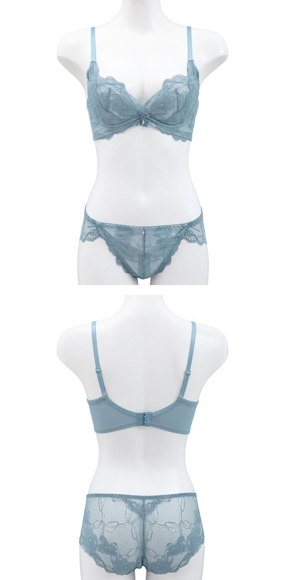 ココランジェ ソフィスティレース ブラジャー ショーツ セット 脇高 モールドカップ 総レース 大きいサイズ COCO Linge
