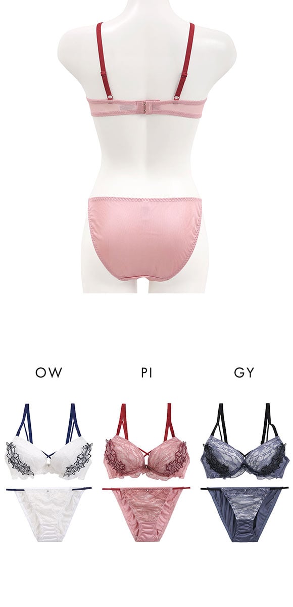 ココランジェ レーシーフラワーコード ブラジャー ショーツ セット COCO Linge