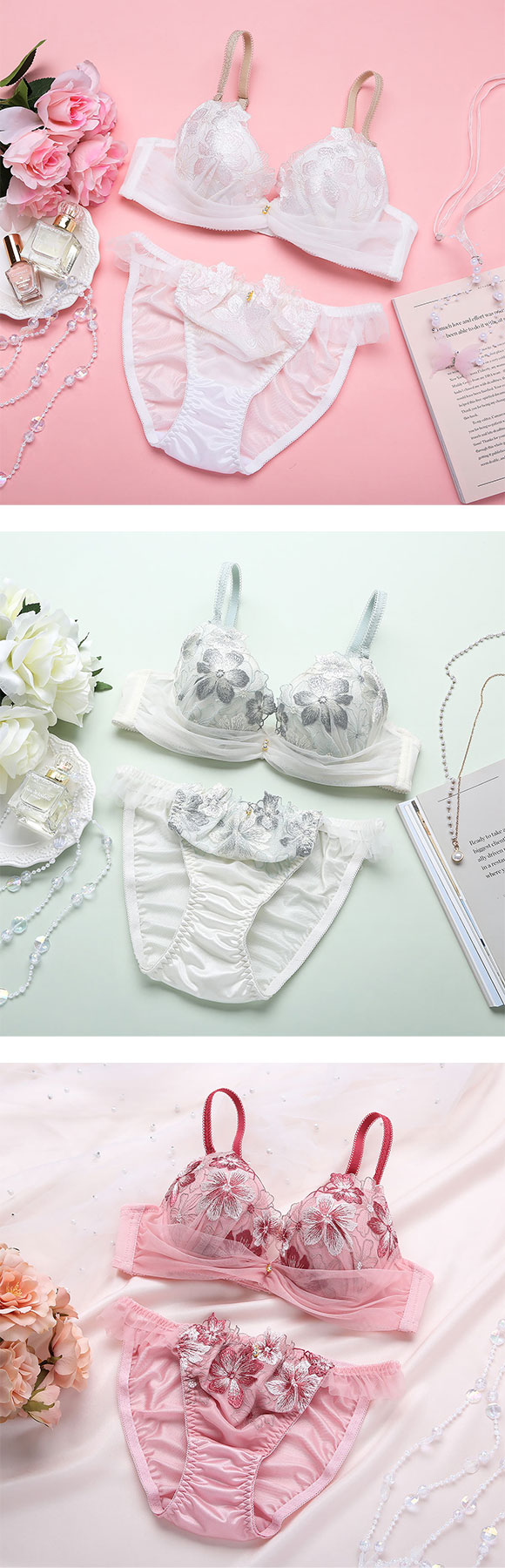 ココランジェ ミスティガーベラ ブラジャー ショーツ セット COCO Linge