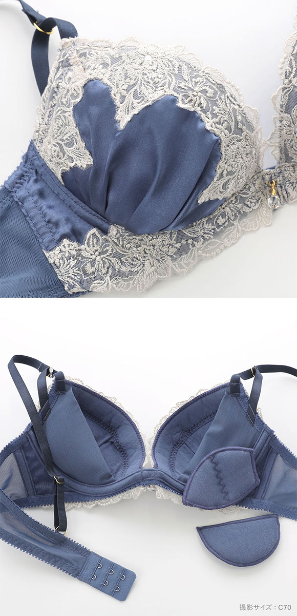 セントオードリー グロリアスジュエリー ブラジャー ショーツ セット バックレース 谷間メイク ダブルパッド St.Audrey tiara