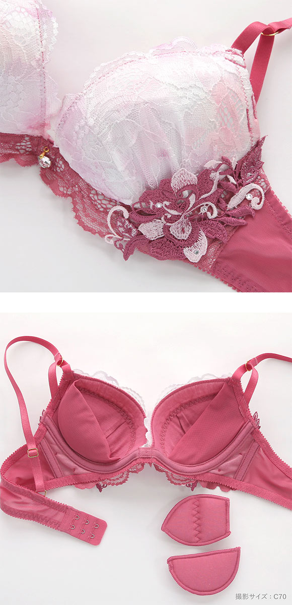 セントオードリーティアラ ドーリーフラワーモチーフ ブラジャー ショーツ セット 総レース バックレース 大きいサイズ