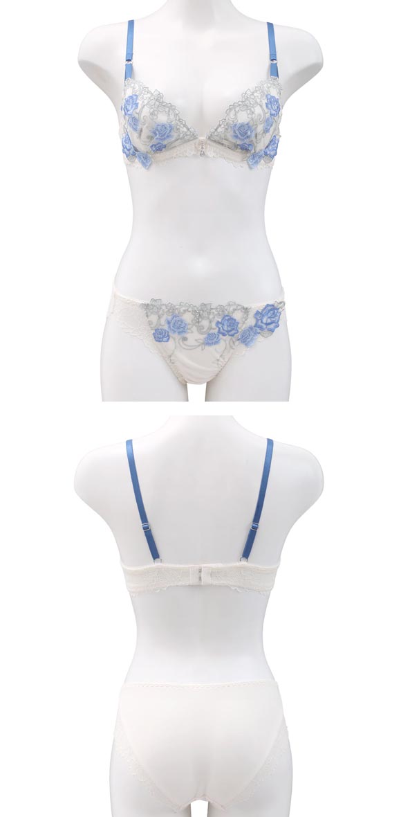 セントオードリー ティアラ ロージ―ガーデン 3/4カップ ブラジャー ショーツ セット ABCDEF バックレース St.Audrey tiara