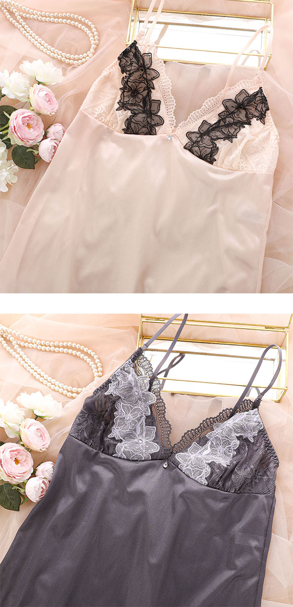 ココランジェ ガーリーフロレット ランジェリー スリップ 75cm丈 COCO Linge