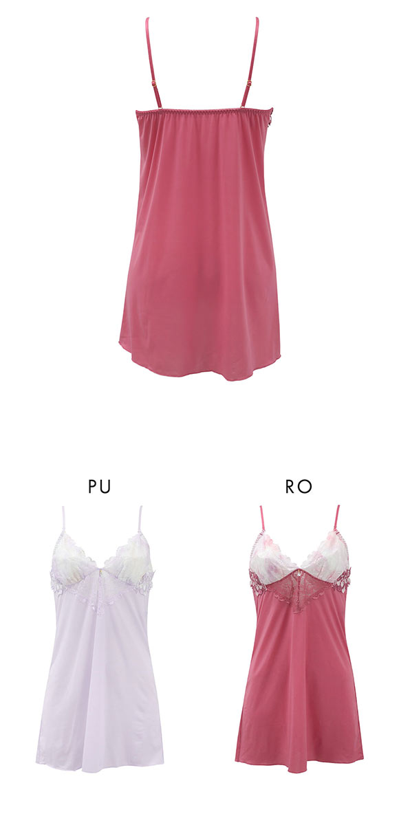 セントオードリーティアラ ドーリーフラワーモチーフ スリップ ロングキャミソール St.Audrey tiara