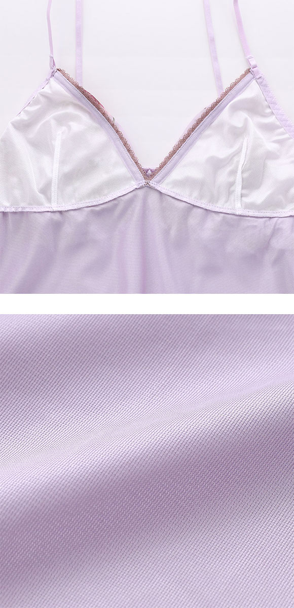 ココランジェ レトロフラワードレス ランジェリー スリップ 75cm丈 COCO Linge